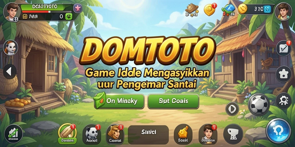 Tampilan gameplay <strong>DOMTOTO</strong> yang menarik dalam permainan Idle.