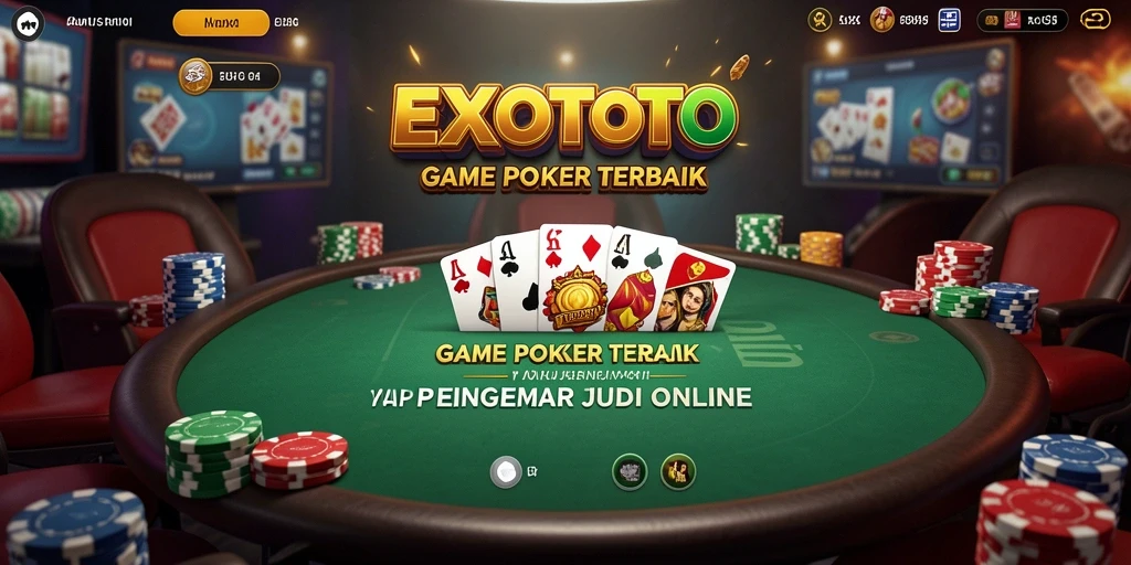 Tampilan gameplay EXOTOTO yang menegangkan dalam permainan Poker.