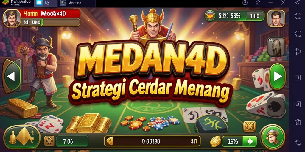 Tangkapan layar menunjukkan pertempuran strategis mendebarkan dalam MEDAN4D.
