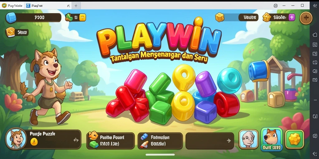 Tampilan gameplay seru dari aplikasi Puzzle PLAYWIN.