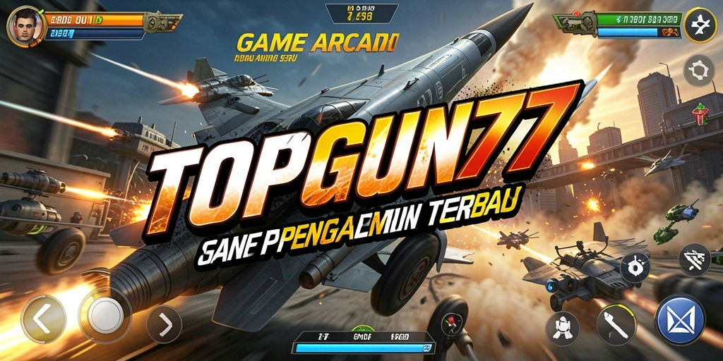 Tangkapan layar dari gameplay seru TOPGUN77 yang penuh warna.